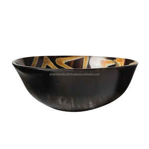 Cuenco y olla para servir de cuerno de ágata Natural de moda hechos a mano de la mejor calidad para venta de restaurante de comida de la India. - Product Image 4