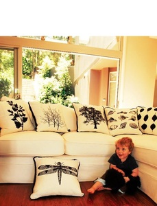 Eco-Certified Cotton Baby <b>Sofa</b> Cushions Comfortable Dragonfly Pattern Print Home Living Christmas Holiday Decoration Pillow set - Product Image 4
