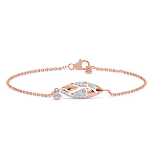 Interwoven Triangular Motif Diamond Link <b>Bangle</b> <b>Bracelet</b> - Product Image 2