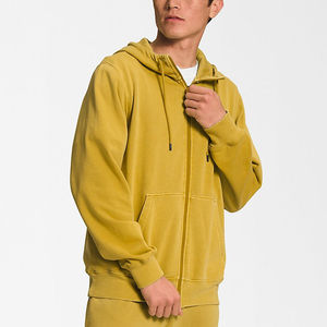 Men's Classic Full Zip Hoodie Soft Cotton Sweatshirt Custom Embroidery OEM Private Label Wholesale Apparel Factory - Product Image 2