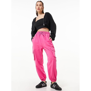 Pantalones Jogger Bootcut para Mujer, Cintura Alta, Cordón Ajustable, Puños Elásticos, Dobladillo Acampanado, Transpirables, de Algodón y Spandex, Estilo Retro - Product Image 4