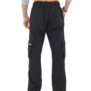 Pantalon cargo noir décontracté pour homme, pantalon utilitaire multi-poches, coupe droite, vêtements de travail, pantalon cargo en gros, vêtements personnalisés - Product Image 6