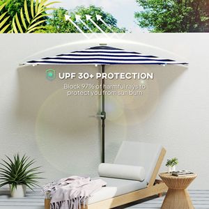 Ombrellone da Esterno UPF 30+ con Ventilazione, Ombrellone da Tavolo con Manovella a 8 Stecche, Ombrellone Inclinabile da Veranda UPF 30+ per Donne - Product Image 5