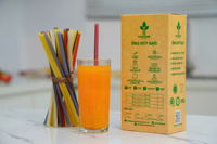Pailles de riz appliquées dans les bars à jus Magasins de smoothies et les magasins de thé à bulles Assurer une expérience client naturelle