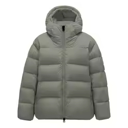 Blouson matelassé à capuche pour homme, couleur unie, fermeture éclair, coupe-vent, hiver, décontracté, épais, rembourrage en polyester, coupe ample, devant enduit, col montant - Product Image 2