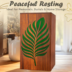 Premium Funeral Memorial Wooden Urn Wooden Urn for Adult Cremation Ashes Customized Wooden Memorial Ash by AYAANS - Product Image 3