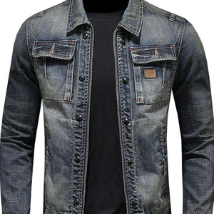 Custom Denim <b>Jacket</b> Unisex Vintage Washed Jean <b>Jacket</b> Button Front Casual Streetwear OEM ODM Factory Wholesale - Product Image 6