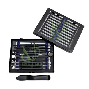Sambrialmed International Dental - Kit de Cirugía Oral Periodontal Micro de 11 Piezas, Instrumentos Dentales Ergonómicos de Acero Inoxidable Negros - Product Image 5