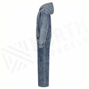 Survêtements pour hommes en coton délavé à l'acide, style vintage, tendance, légers, respirants, avec cordon de serrage, streetwear, couleur unie, coupe classique, hiver - Product Image 3