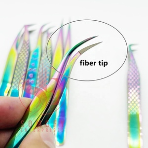 Pinzas de pestañas de belleza de acero inoxidable con etiqueta privada personalizada 45/75/90 grados Nano Grip Fibra nano multiplasma sostenible - Product Image 4