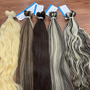 Extensions de cheveux humains vietnamiens colorés à trame droite, double épaisseur, multicolores, qualité supérieure, prêts à être expédiés - Product Image 2