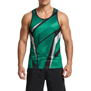Camiseta sin mangas de poliéster más popular, de secado rápido, transpirable, que absorbe la humedad, para gimnasio, para hombre. - Product Image 4