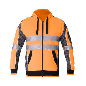 Men's Winter Reflective High Visible Jacket Hooded Jacket Construction Workwear Safety Jacket With Waterproof Zipper Pockets - Product Image 5