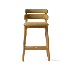 Modern Solid Wood Bar Chair Upholstered Counter <b>Stool</b> Contemporary Wooden Bar <b>Stool</b> Cafe Restaurant Furniture - Product Image 1