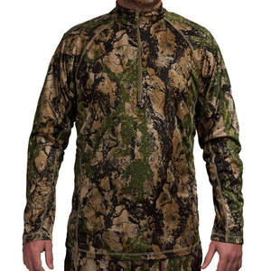 Haut de sport respirant et anti-humidité pour homme, à manches longues, avec fermeture éclair 1/4, idéal pour la chasse, la randonnée et les activités de plein air - Product Image 1