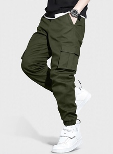 Men's Casual Canvas <b>Cargo</b> <b>Pants</b> Tapered Joggers <b>Elastic</b> <b>Waist</b> | Hiking Eco-friendly Multi-Pocket Utility Windproof Breathable - Product Image 3