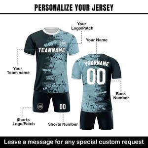 Camiseta de Fútbol Personalizada y Transpirable para Hombre con Nombre y Logotipo del Equipo, Manga Corta, Uniformes para Equipos Masculinos - Product Image 2