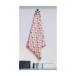 Serviette en coton artisanale imprimée au bloc 45x45cm 190 GSM bleu-vert à bordure florale en dentelle pour la décoration de table et la vente en gros/dropshipping - Product Image 3