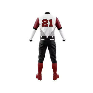 Tenues d'équipe professionnelles personnalisées en couleur et taille, vente en gros pour hommes, uniformes de baseball de haute qualité avec nom d'équipe personnalisé, logo personnalisé - Product Image 6