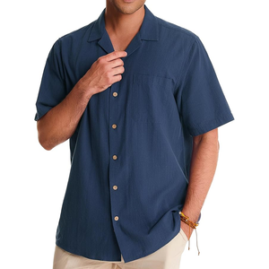 Chemise pour homme de haute qualité, en polyester et coton, décontractée, couleur personnalisée, dernier design, fabrication sur mesure en gros - Product Image 3