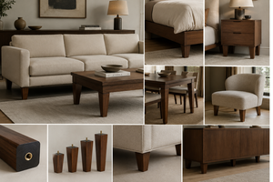 Modern Tapered <b>Sofa</b> <b>Legs</b> Solid Hardwood Furniture Feet Replacement <b>for</b> Couch Bench Cabinet and Upholstered Seating - Product Image 2