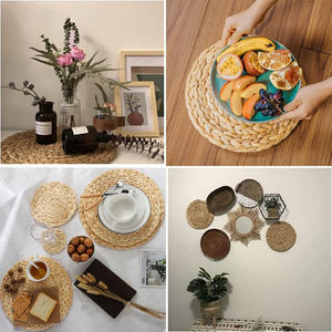 Mantel Individual Ecológico de Jacinto de Agua Tejido Natural, Clásico, Antideslizante, Resistente al Calor, Decoración para Mesa de Fiesta, 30/33/35/38cm - Product Image 5