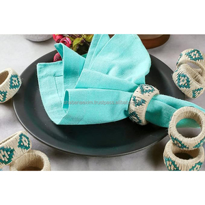 Servilletero decorativo con servilleteros de diseñador de cuentas de alta calidad con diferentes diseños Servilletero de lujo de la India - Product Image 6