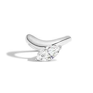Bague en or massif 14 carats avec diamant taille poire, cadeau de fiançailles, de mariage ou d'anniversaire, certifiée IGI - Product Image 3