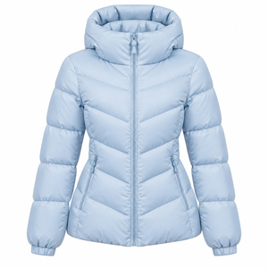 Wholesale Custom Printed Women's Puffer Jacket Breathable Nylon Oversized <b>Thick</b> Winter <b>Quilted</b> Cotton Canvas Custom Logos - Product Image 2