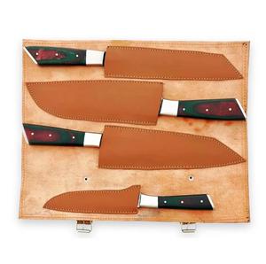 Handmade 4-Piece Damascus Steel Chef <b>Knives</b> with Customized Handle <b>Sharp</b> Serrated Edge for Multi-Purpose Eco-Friendly - Product Image 5