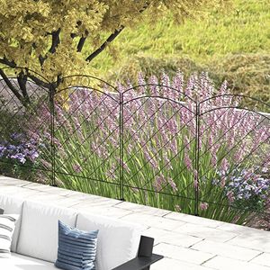 4-pannello cerchio Design metallo cortile recinzione giardino decorativo e aiuola barriera equipaggiamento protettivo - Product Image 2