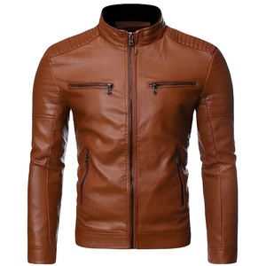 Hot Premium Quality Leather Winter <b>Jacket</b> for Men with Front Logo Heated Reversible Waterproof & Windproof Wool <b>Lined</b> - Product Image 1