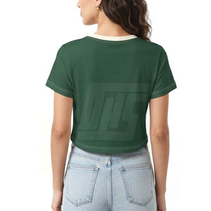 Camisetas cortas de moda para mujer, ajuste cómodo, material ligero, ideal para el gimnasio, entrenamiento y uso casual. - Product Image 2