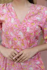 Vestido elegante de algodón hecho a mano indio para mujer, vestido de fiesta a la moda, vestido de novia para verano, regalo personalizado, vestido personalizado a la venta - Product Image 2