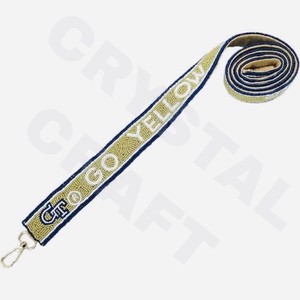 Correa de diseñador para bolso, hecha a mano con cuentas coloridas y bordados finos, correa de tela suave con cuentas y detalles hechos a mano para bolsos de mujer. - Product Image 2