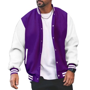Chaqueta Varsity Clásica para Hombre, Chaqueta de Béisbol Informal, Corte Regular, Cortavientos Universitario para Primavera y Otoño - Product Image 1