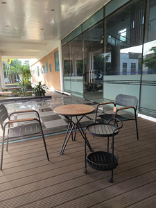 Ensemble bistrot moderne pour terrasse extérieure, balcon, 4 pièces : tables, chaises et chariot pour villa, jardin, ensemble café - Product Image 6