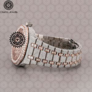Reloj de Lujo Charm_Jewells para Mujer, Acero Inoxidable, Caja Redonda de 30 mm, Movimiento de Cuarzo Analógico, Detalles de Diamantes, Correa de Cuero - Product Image 5