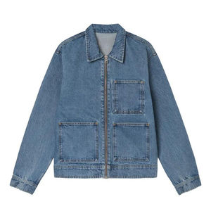 Wholesale Quality Blue Jean <b>Jackets</b> Plain Color Boys <b>Jacket</b> Casual Style <b>Denim</b> <b>Jacket</b> <b>Men</b> - Product Image 1