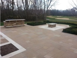 GROCON Autumn Brown Sandstone Big Slab Circle <b>Kit</b> Modern Outdoor Patio & Garden Solution (1.8m/2.4m/3m 2-Year Warranty) - Product Image 6