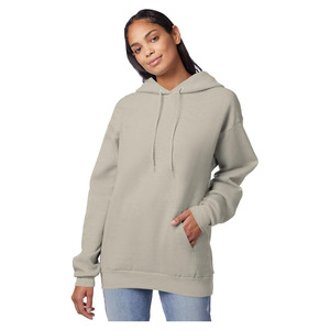 Sweat-shirt à capuche uni bordeaux décontracté pour homme avec poche avant - Product Image 3