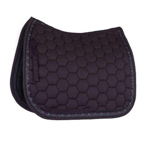 Tapis de selle de dressage en coton matelassé à motif hexagonal avec doublure polaire, pour l'entraînement, sangle de maintien incluse - Product Image 6