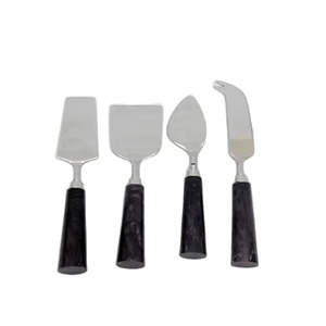Juego de cuchillos para queso de metal que combina funcionalidad con un atractivo decorativo, increíblemente elaborado por KHOOSI OVERSEAS. - Product Image 1