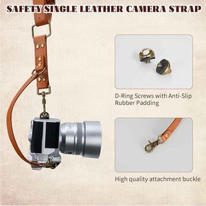 Heavy Duty <b>Leather</b> Camera <b>Harness</b> Strap Dual Shoulder System for DSLR Mirrorless Cameras Outdoor Photography Gear - Product Image 2