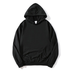 Sudadera con Capucha para Hombre, Color Sólido, Corte Regular, Algodón French Terry, Informal, con Bolsillo, para Otoño - Product Image 5