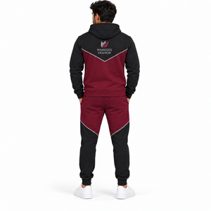 Ensemble de jogging unisexe Mangoes Fashion en molleton technique, couleur unie, effet dégradé, polyester/coton, noir, été, 220g, col montant - Product Image 2