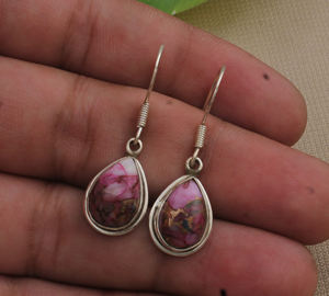 ต่างหูเงินแท้ 925 ประดับมุกสีชมพูและพลอยทองแดง ประดับเพชรซิร์คอน งานแฮนด์เมด สไตล์โบฮีเมียนสุดหรู สำหรับงานแต่งงานและงานปาร์ตี้ ขายส่ง - Product Image 5