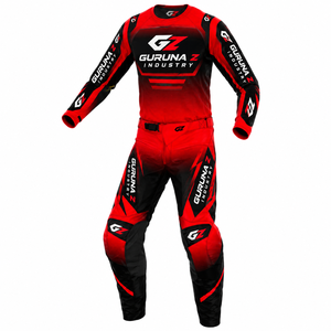 ชุดแข่งรถมอเตอร์ไซค์ GURUNA Z INDUSTRY แขนยาว สีแดงดำ พิมพ์ลายแบบ Sublimation แห้งเร็ว สำหรับผู้ชาย ใช้ได้ทุกฤดู อุปกรณ์มอเตอร์ครอส - Product Image 1