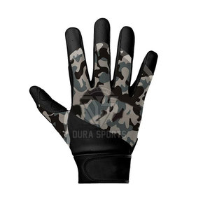 Gants de football américain en cuir avec logo personnalisé, fabrication OEM, pour receveurs, adultes, fabriqués au Pakistan - Product Image 2