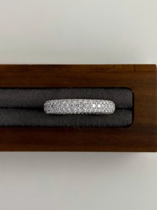 วงแหวนเพชรขนาดเล็กเต็มรูปแบบสวยงามแหวนแต่งงานซ้อนกันได้สวยงามเครื่องประดับเล็กๆสไตล์สายรัดที่หรูหรา - Product Image 4